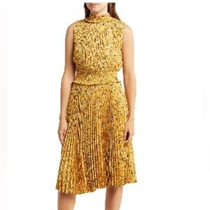 Nanette Lepore Rose Print dress yellow size 10